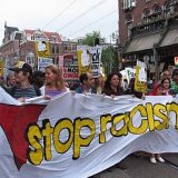 2005 Stop racisme. Herdenking van de racistische moord op Kerwin Duijnmeijer in 1983. 